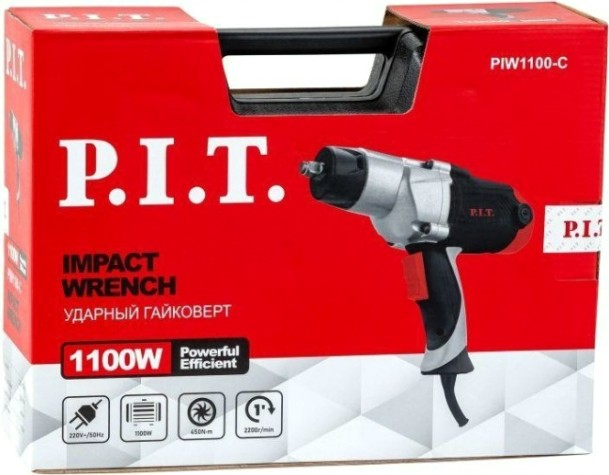 Гайковерт сетевой P.i.t. PIW1100-C + набор головок Гайковерт сетевой P.i.t. PIW1100-C + набор головок