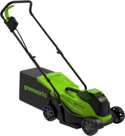 Газонокосилка аккумуляторная GREENWORKS GD24LM33K2, 24V 33 см, бесщеточная [2516107UA]