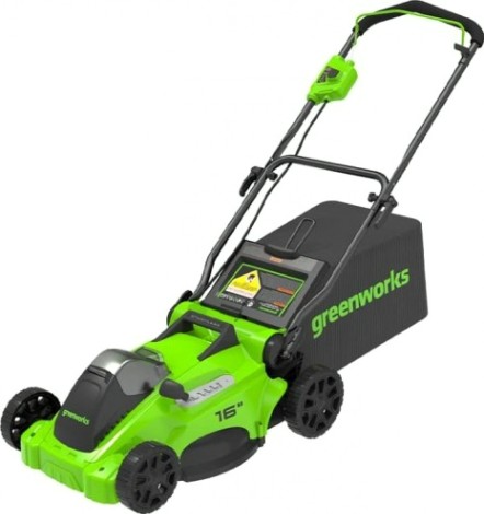 Газонокосилка аккумуляторная GREENWORKS GD40LM16XK4, 40V бесщеточная, 41 см [2517907UB]
