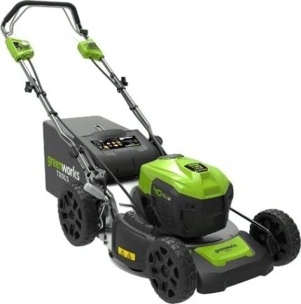 Газонокосилка аккумуляторная GREENWORKS GD40LM46SPk5, 40v самоходная, бесщеточная, 46см [2506807UG]