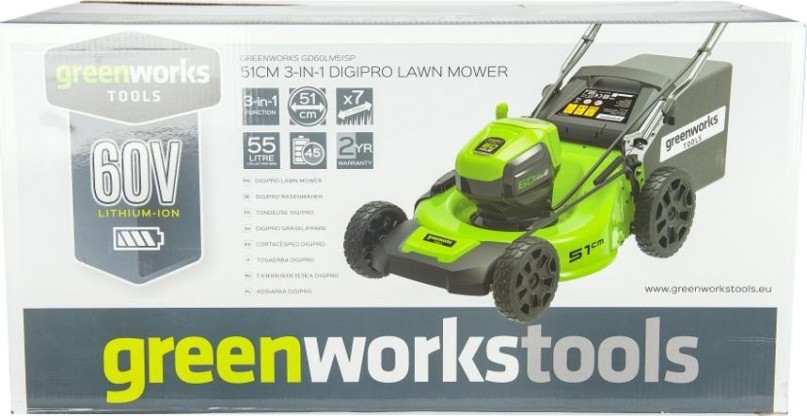 Газонокосилка аккумуляторная GREENWORKS GD60LM51SPK4 самоходная, бесщеточная [2514307UB]