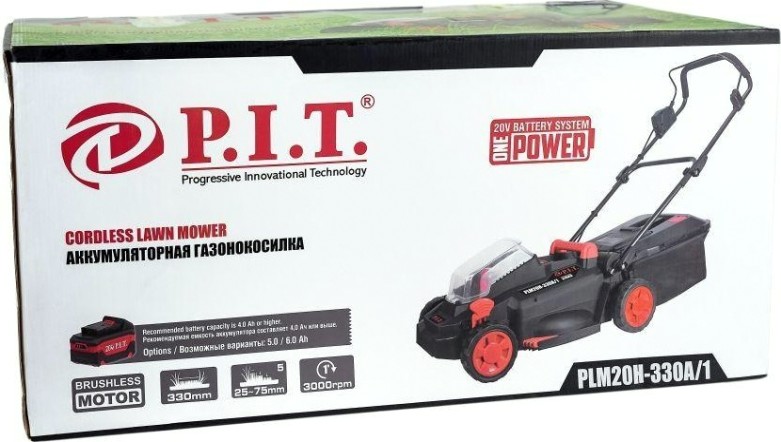 Газонокосилка аккумуляторная P.i.t. PLM20H-330A/1 Газонокосилка аккумуляторная P.i.t. PLM20H-330A/1