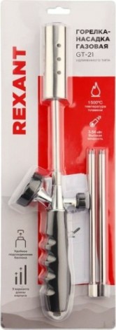 Газовая горелка REXANT GT-21 (механическая с регулятором) удлиненного типа [12-0021]
