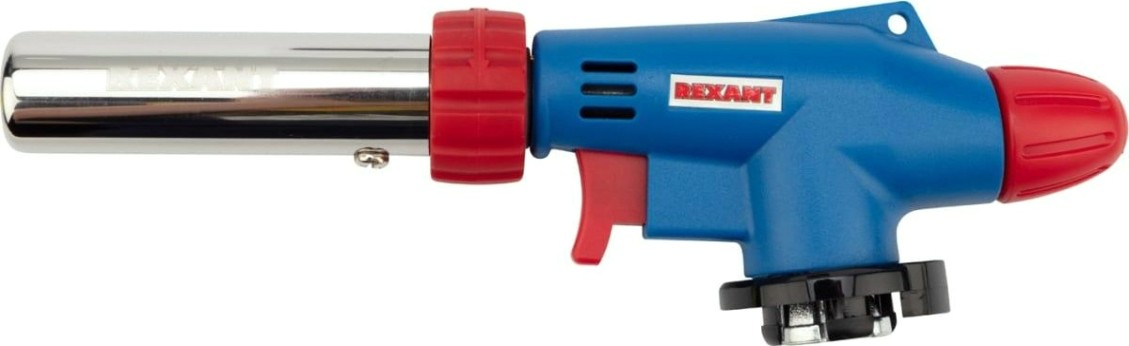 Газовая горелка REXANT GT-31 360° с пьезоподжигом, 2 режима + керамика [12-0031]