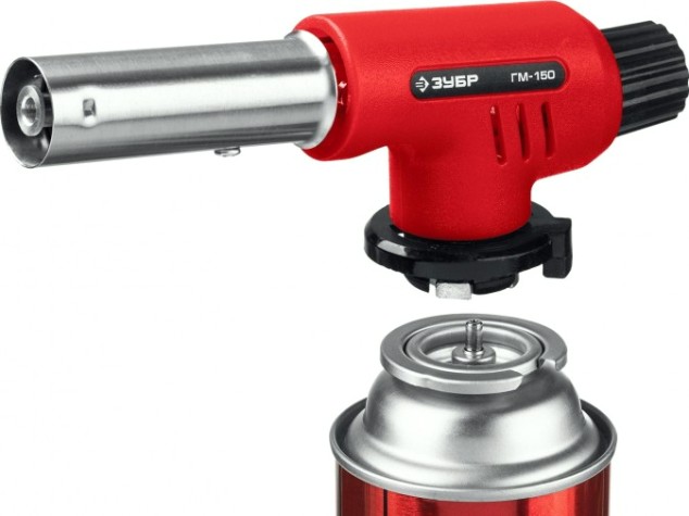 Газовая горелка ЗУБР ГМ-150 на баллон с цанговым соединением [55554]