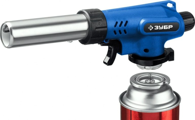 Газовая горелка ЗУБР ГП-500 на баллон с цанговым соединением, увеличенный выхо [55552]