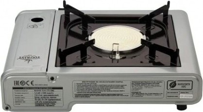 Газовая плита TOURIST KERAMIK GURU TS-200 керамическая конфорка, без переходника (Корея) [TS-200]