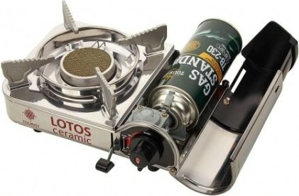 Газовая плита TOURIST LOTOS CERAMIC TR-350 керамическая конфорка, без переходника (Вьетнам) [TR-350]