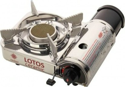 Газовая плита TOURIST LOTOS CERAMIC TR-350 керамическая конфорка, без переходника (Вьетнам) [TR-350]