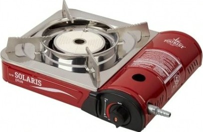 Газовая плита TOURIST Solaris Plus TS-701 керам. конфорка, с перех., корпус -нержав. (Корея) [TS-701]