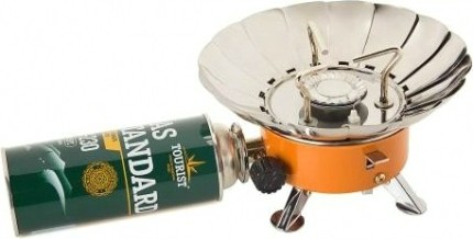 Газовая плита-трансформер TOURIST Tulpan-S TM-400 малая (ветрозащита), в кейсе (Корея) [00000000451]