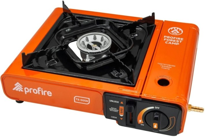 Газовая плитка туристическая PROFIRE FOREST CAMP PLUS, TS-005N с переходником [00-00004081]