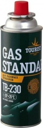 Газовый баллон TOURIST "Стандарт" одноразовый, туристический, 220 г. (Корея) [TB-230]