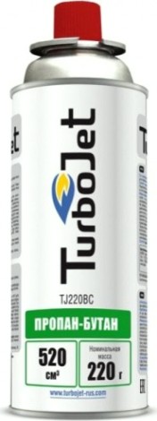 Газовый баллон TurboJet TJ220ВС цанговое соединение однораз. 220 г, 520 мл [TJ220BC]