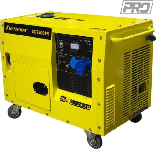 Генератор бензиновый CHAMPION GG 7500ES в кожухе [GG7500ES]