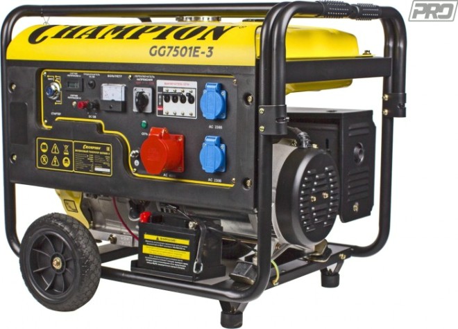 Генератор бензиновый CHAMPION GG 7501E3 трехфазный [GG7501E-3]