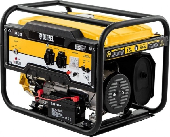 Генератор бензиновый Denzel PS 33 E [94537]