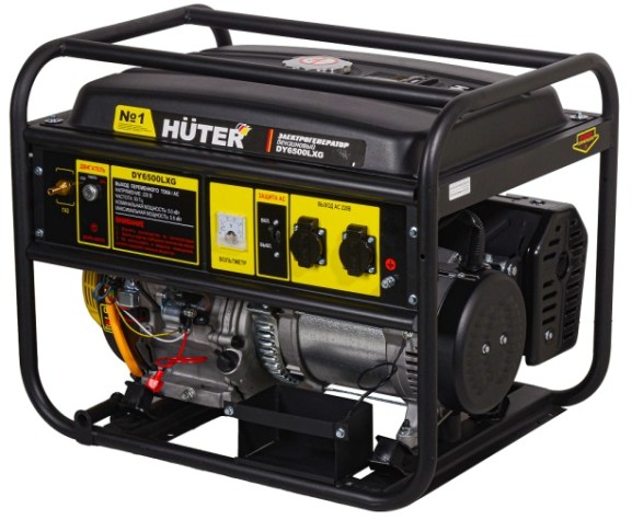 Генератор бензиновый HUTER DY 6500 LXG (бензин/газ) электростартер [64/1/32]