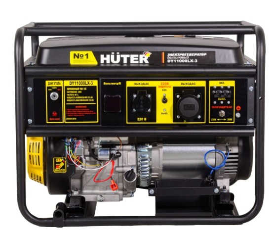 Генератор бензиновый HUTER DY11000 LX-3 электростартер [64/1/73]