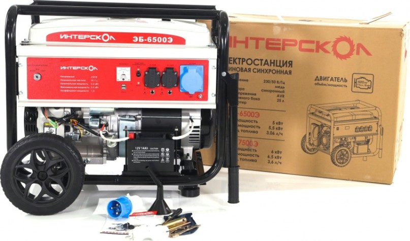 Генератор бензиновый ИНТЕРСКОЛ ЭБ-6500Э [795.0.0.40]