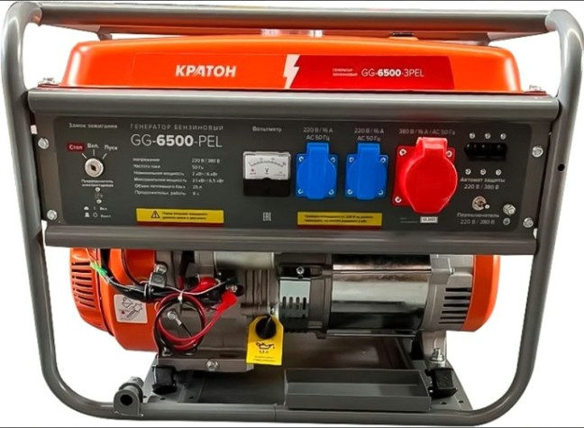 Генератор бензиновый КРАТОН GG-6500-3РEL [3 08 01 054]