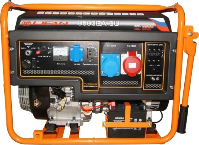 Генератор бензиновый LIFAN 9500EA-3U [9500EA-3U]