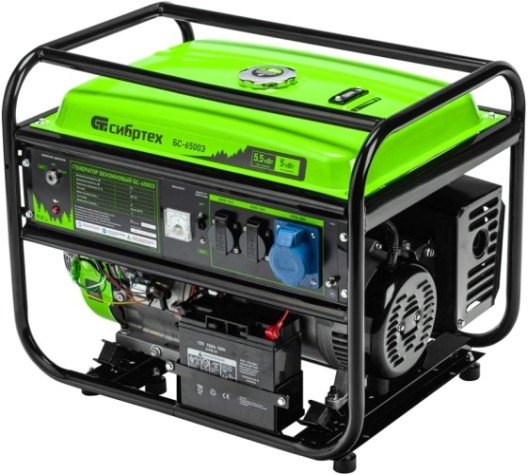 Генератор бензиновый СИБРТЕХ БС-6500Э [94548]