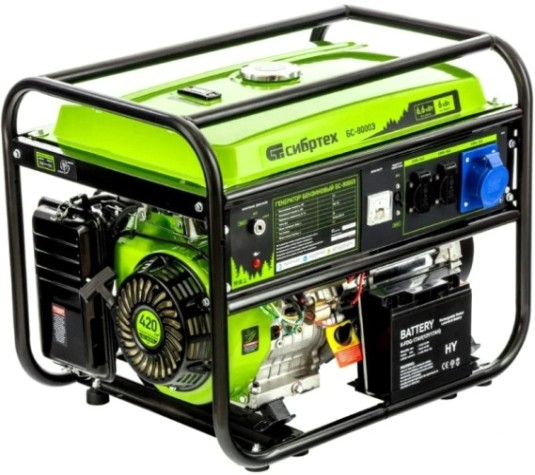 Генератор бензиновый СИБРТЕХ БС-8000Э [94549]