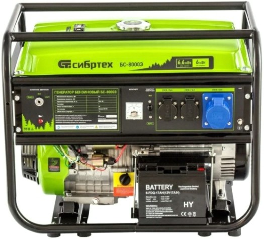 Генератор бензиновый СИБРТЕХ БС-8000Э [94549]