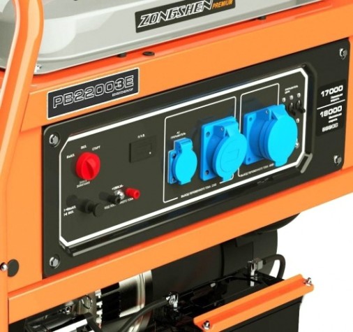Генератор бензиновый ZONGSHEN PB 22003 E трехфазный [1T90DF221]