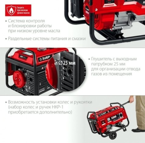 Генератор бензиновый ЗУБР СБ-3300