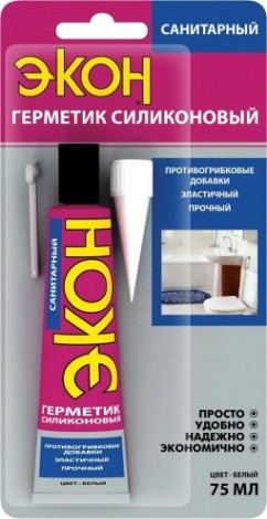 Герметик ЭКОН Санитарный, белый (75 мл) 1535441