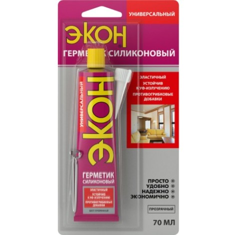 Герметик ЭКОН Универсальный, прозрачный BL-1 (70 мл) 3002450 [C0043196]