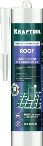 Герметик кровельный силиконовый KRAFTOOL ROOF 300 мл прозрачный [41258-2]