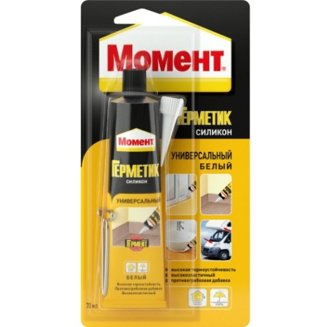Герметик МОМЕНТ Универсальный, белый (70 мл) 3002435 [C0040354]