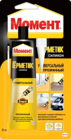 Герметик МОМЕНТ Универсальный, прозрачный (85 мл) 606037