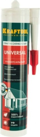 Герметик силиконовый KRAFTOOL 300мл универсальный, белый [41253-0]