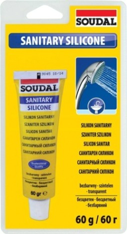Герметик SOUDAL санитарный, прозрачный (60 гр) 120034 [120034]