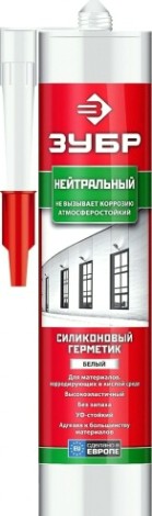 Герметик ЗУБР нейтральный, белый [41237-0]