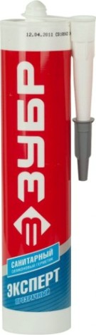 Герметик ЗУБР санитарный, белый [41235-0]