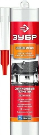 Герметик ЗУБР универсальный, прозрачный [41233-2]