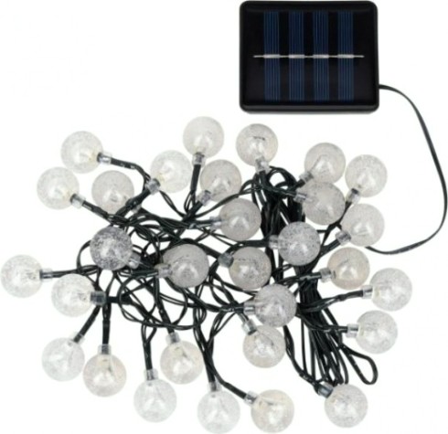 Гирлянда GAUSS GS031 садовая на солнечной батарее 30 led шары мультицве