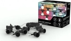 Гирлянда GAUSS HL070 светодиодная ip65 10 ламп, 7,7 м. черная [HL070]