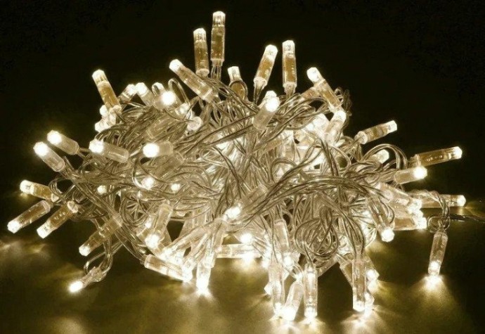 Гирлянда IEK LIGHTING нить 10м 100 светод. теплый белый свет IP44, контр/8 сцен [LGDU111-1-100-10-T-S-44]