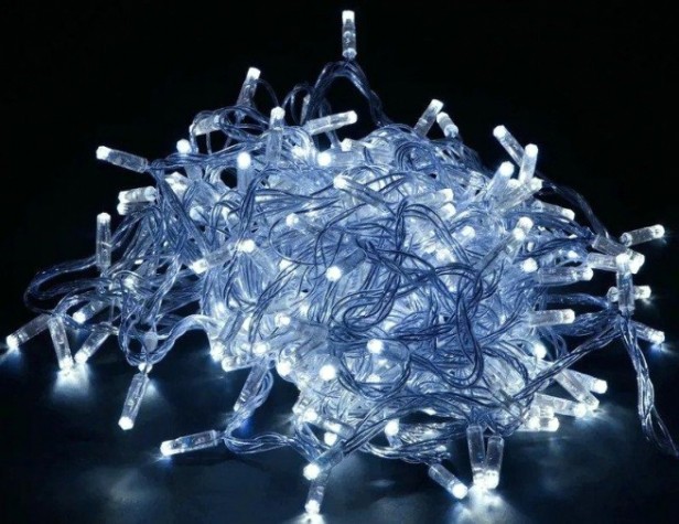 Гирлянда IEK LIGHTING нить 10м 100 светодиод. белый свет IP44, контрол/8 сцен [LGDU111-2-100-10-T-S-44]