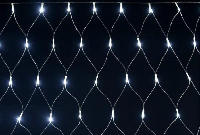 Гирлянда IEK LIGHTING сеть 1,5х1,5м 160 светодиодов белый свет IP20, контрол/8 сцен [LGDB410-2-160-L1-T-S-44]