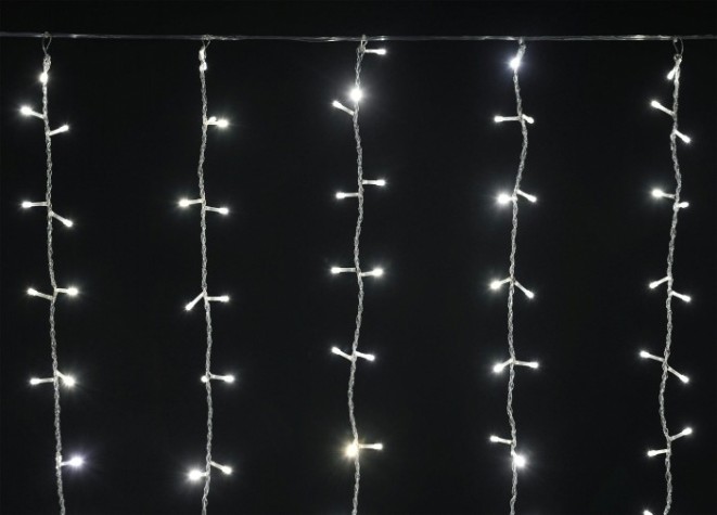 Гирлянда IEK LIGHTING занавес 1,5х1,5м, 160 светодиодов, теплый белый свет IP20 [LGDB201-1-160-L1-T-S-20]