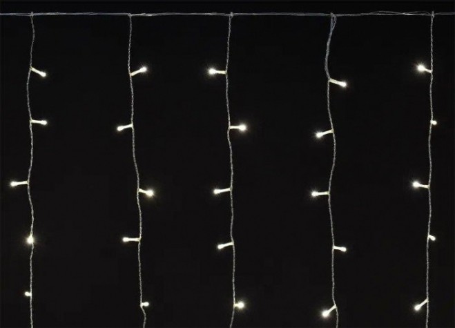 Гирлянда IEK LIGHTING занавес 2х2м 240 светодиодов, теплый белый свет IP44 [LGDU201-1-240-L2-T-S-44]