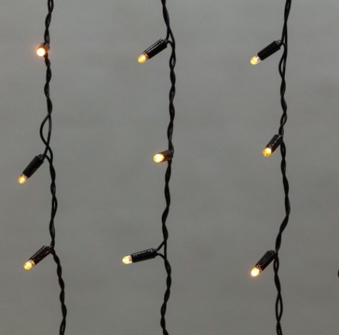 Гирлянда Neon-Night 255-131 БАХРОМА (Айсикл), 4,8х0,6м, 176 LED ЖЕЛТЫЙ, IP65