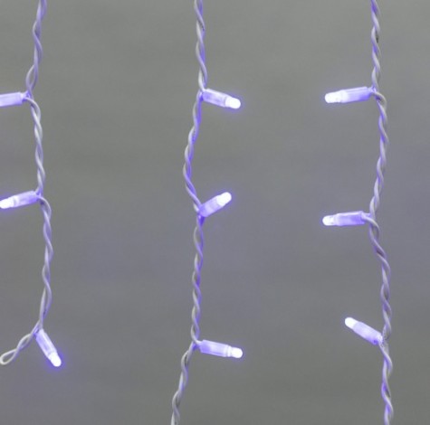 Гирлянда Neon-Night 255-203 БАХРОМА (Айсикл), 4,0х0,6м, 128 LED СИНИЙ, 2,3мм